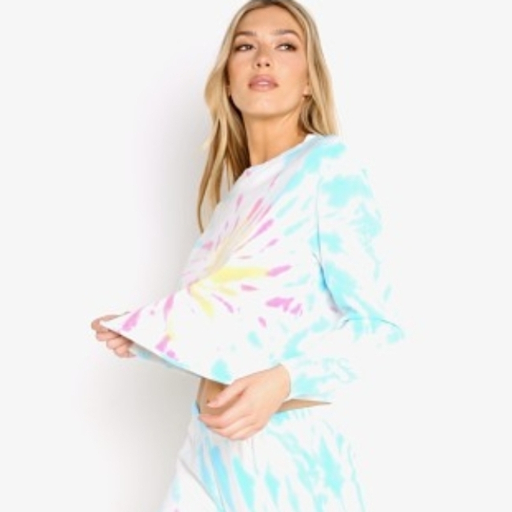 NWT SPIRITUAL GANGSTER Follow Mazzy Tie Dye Pullover Sweater Sweatshirt Sz Large
